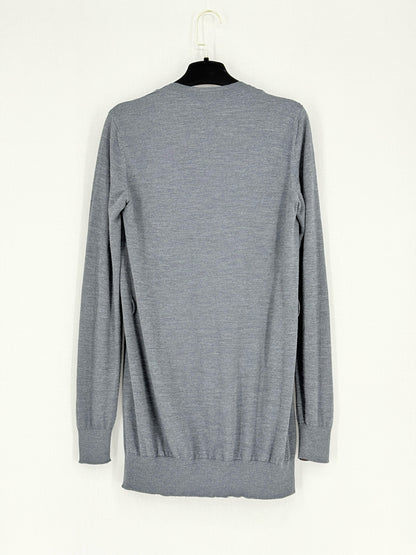 DOLCE & GABBANA Burgundy & Grey Size US 6 Cardigan