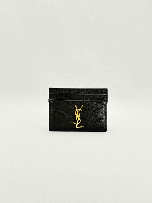 SAINT LAURENT Black Monogram Card Holder