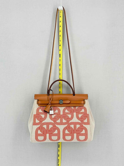 HERMES Herbag Zip 31 Ecru Fauve Top Handle
