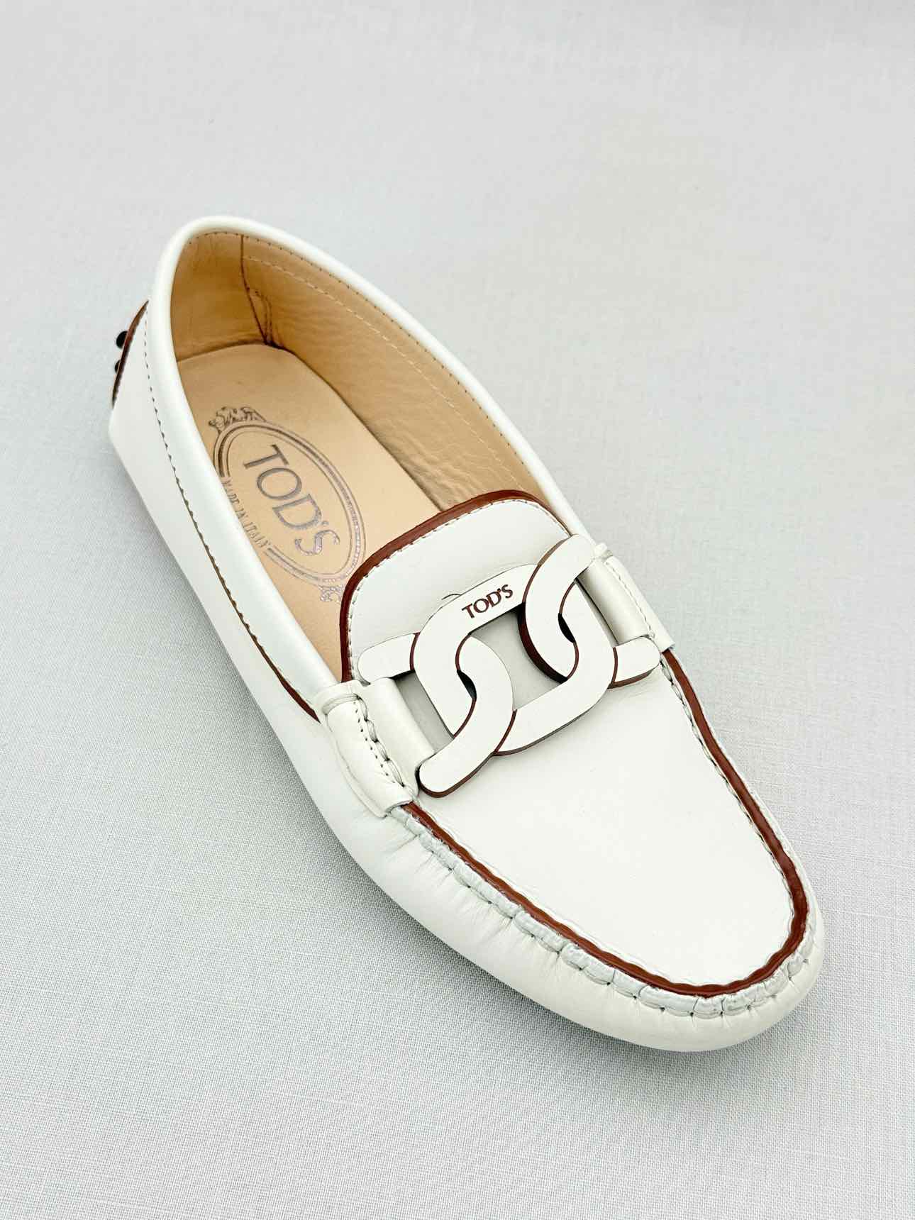 TOD'S Kate Off-white Size EU 35.5 Loafers