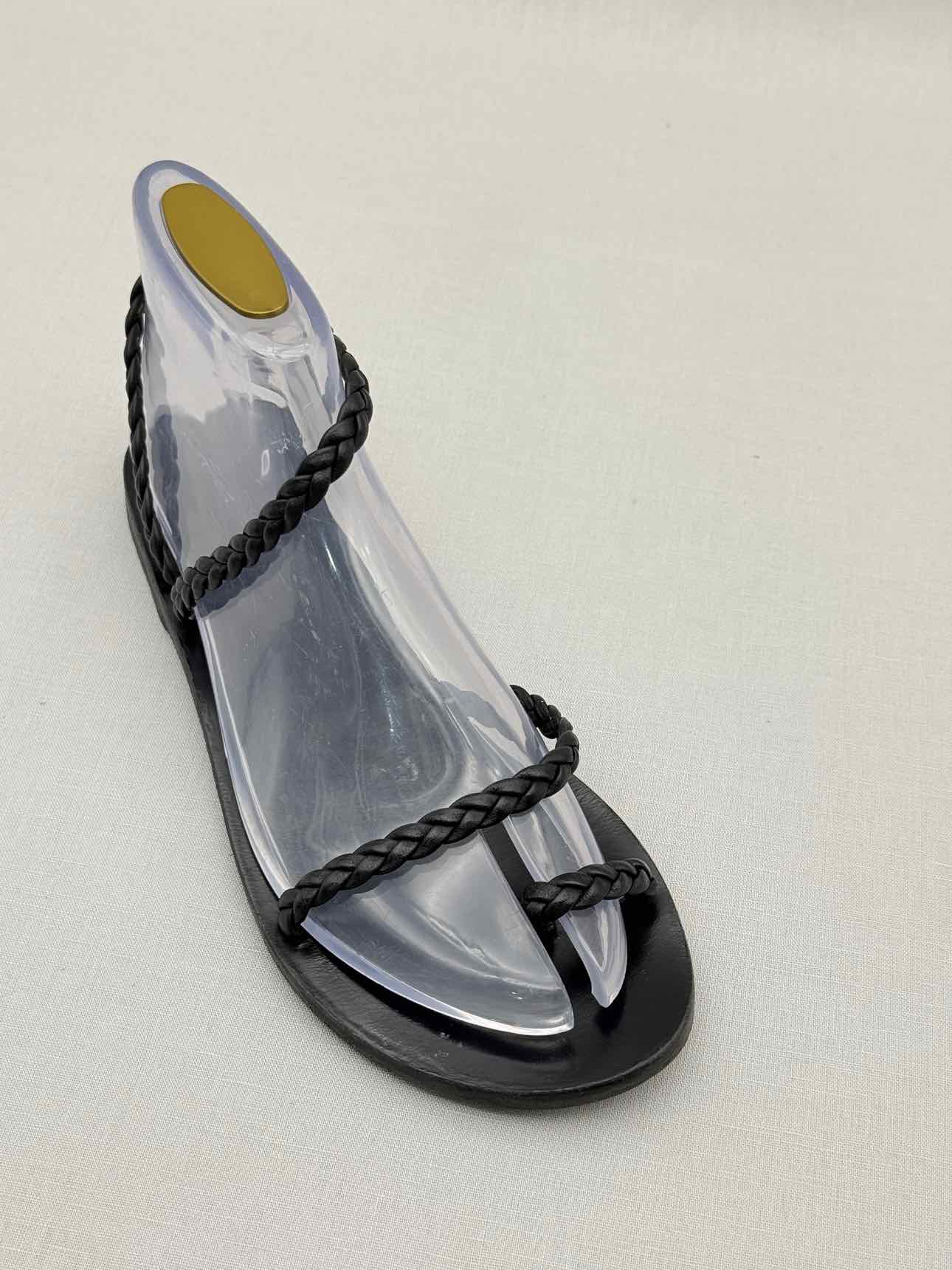 ANCIENT GREEK SANDALS Black Braided Size EU 39 Sandals