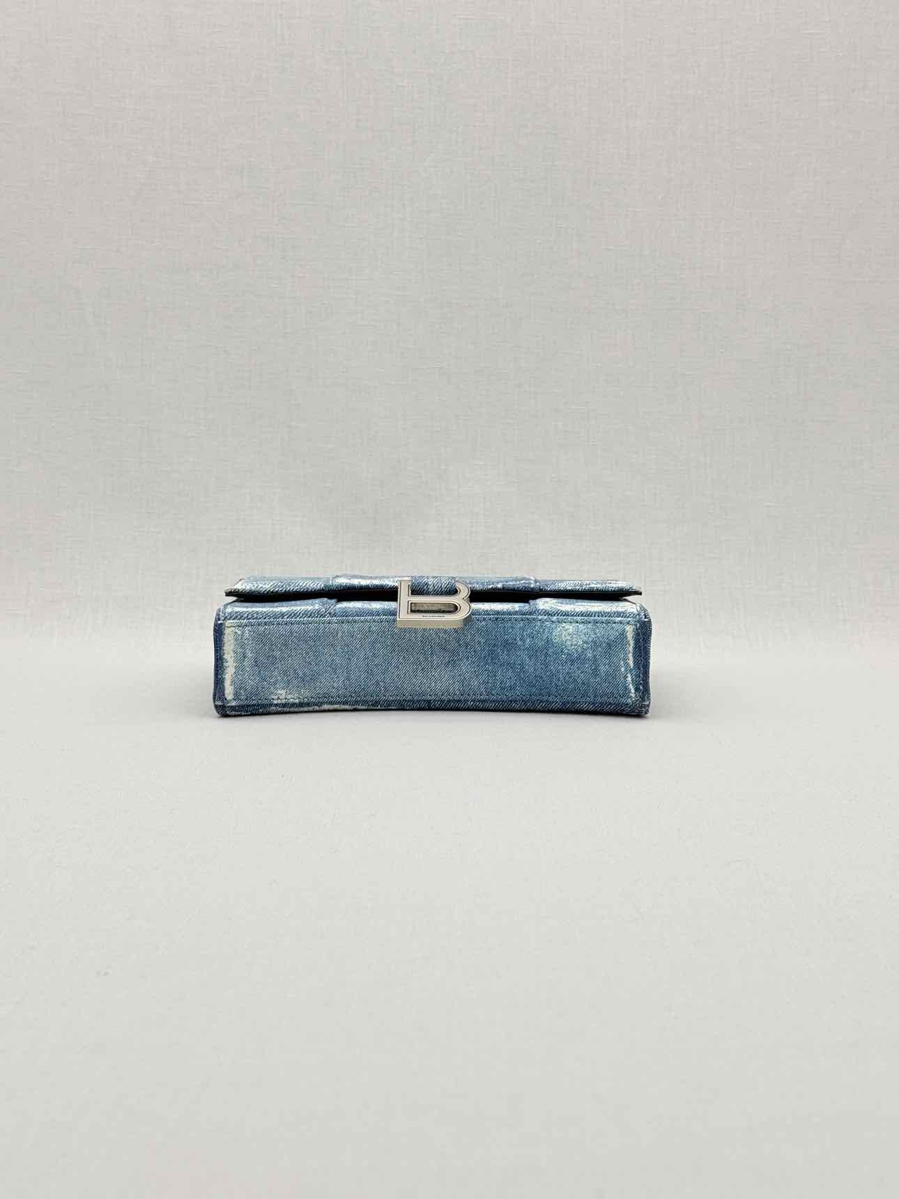 BALENCIAGA Wallet on Chain Blue Crossbody