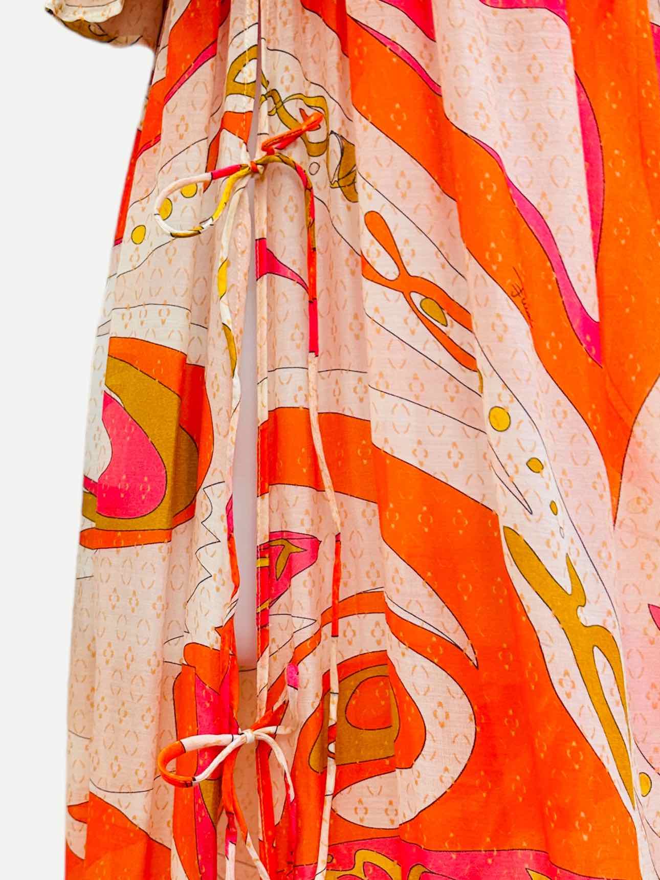 Pre - loved EMILIO PUCCI Spaghetti Strap Printed Long Dress at Reems Closet