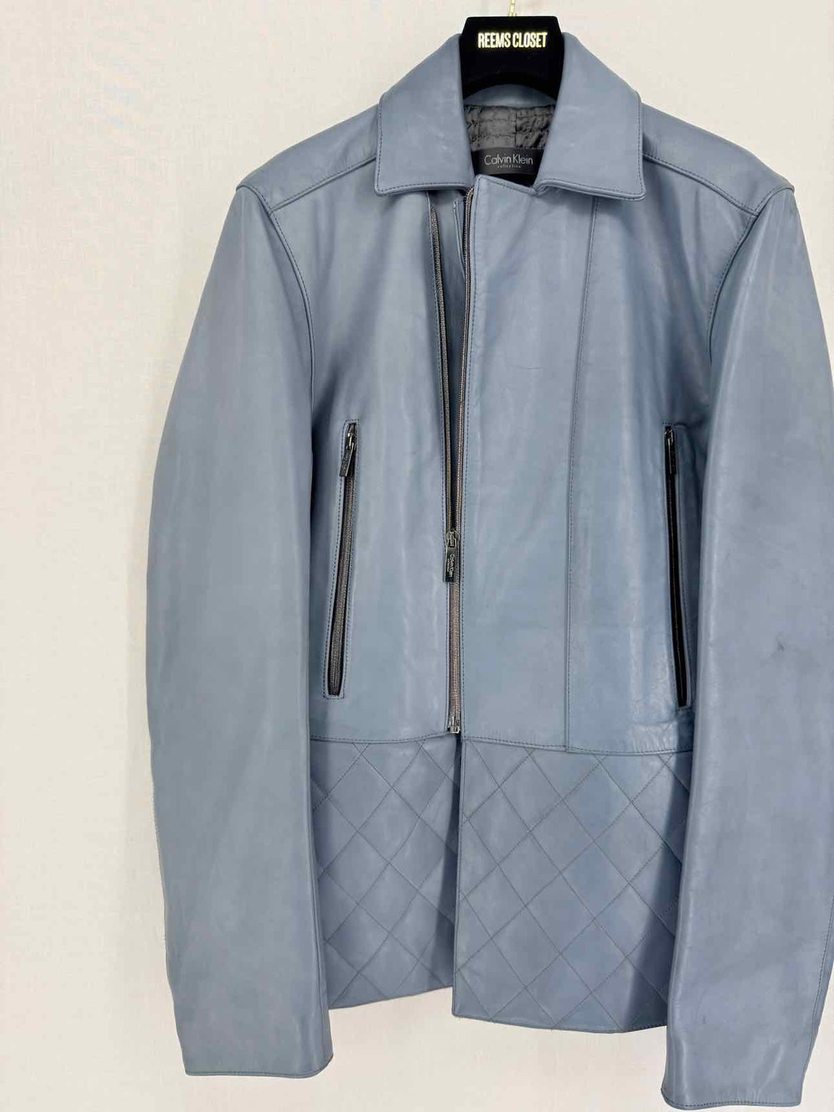 CALVIN KLEIN Zip-up Pale Blue Jacket