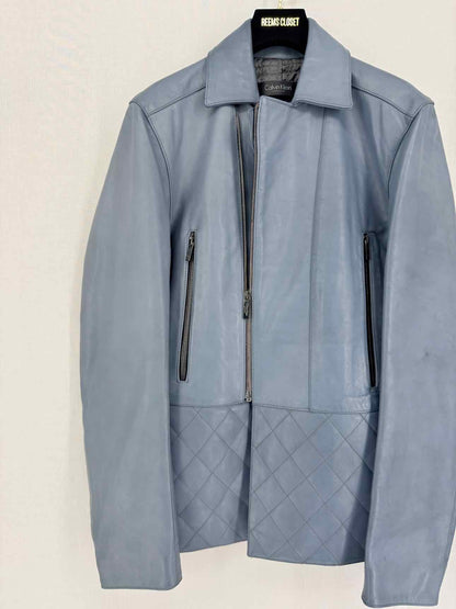 CALVIN KLEIN Zip-up Pale Blue Jacket