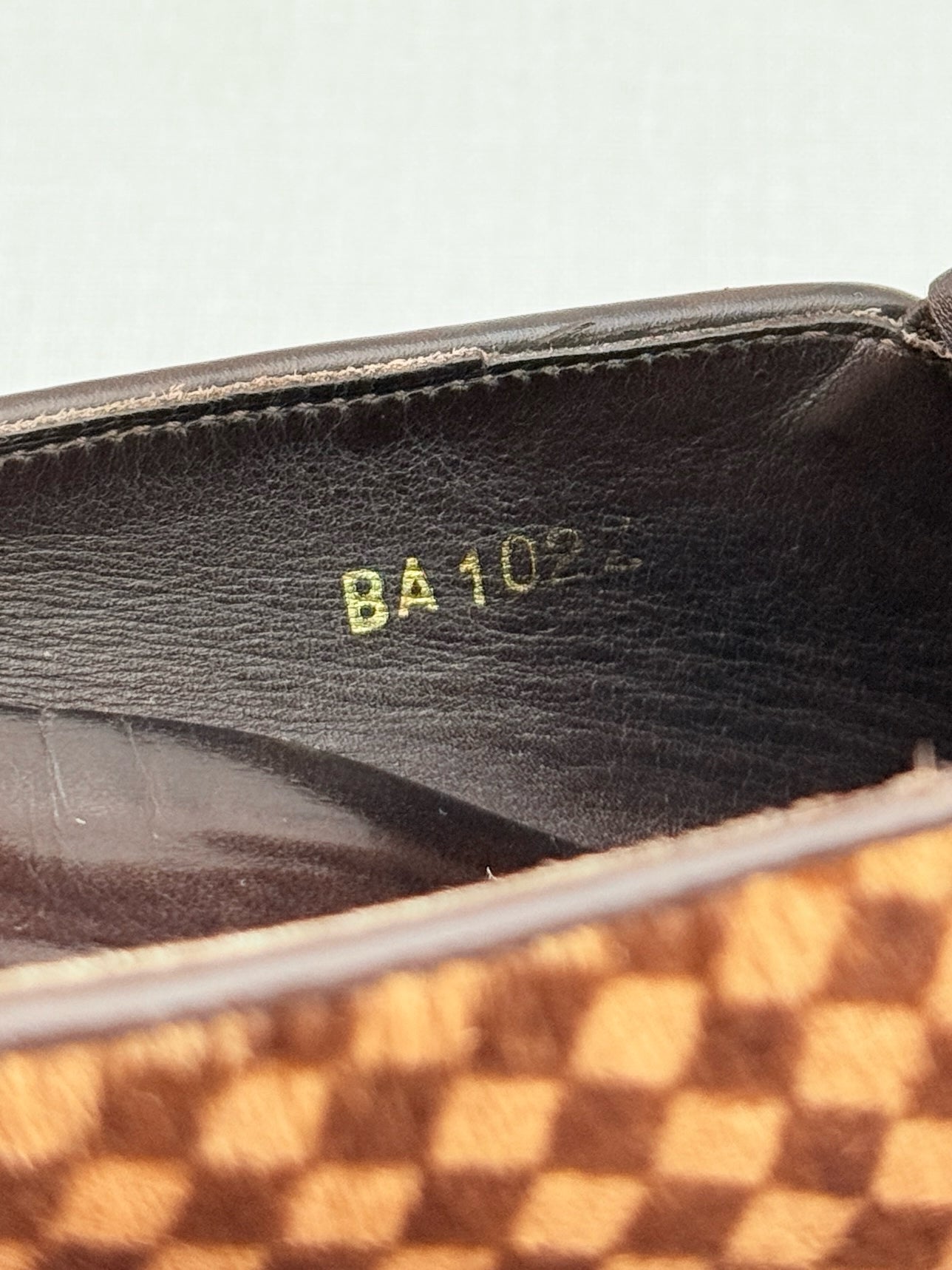 LOUIS VUITTON Brown & Beige Damier Size EU 11.5 Loafers