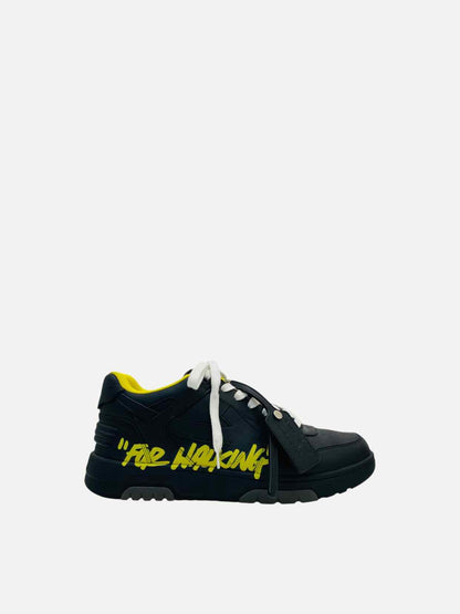 OFF WHITE Out Of Office Black w/ Yellow Sneakers 43