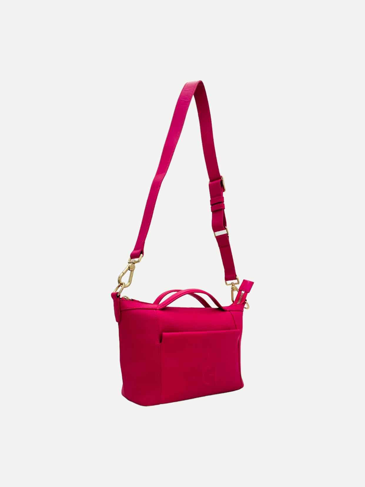 COLE HAAN Zip Detail Fuchsia Top Handle