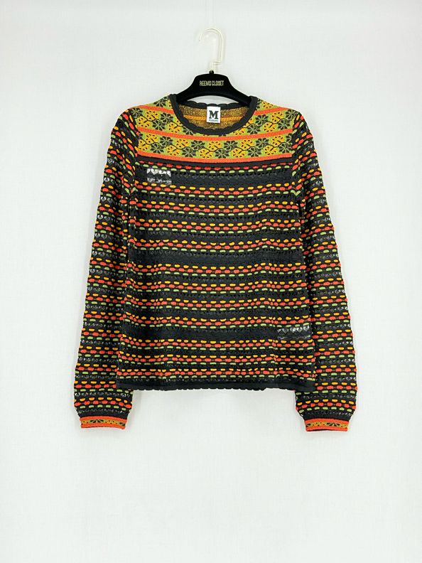 M MISSONI Brown Multicolor Knit Size US 2 Top