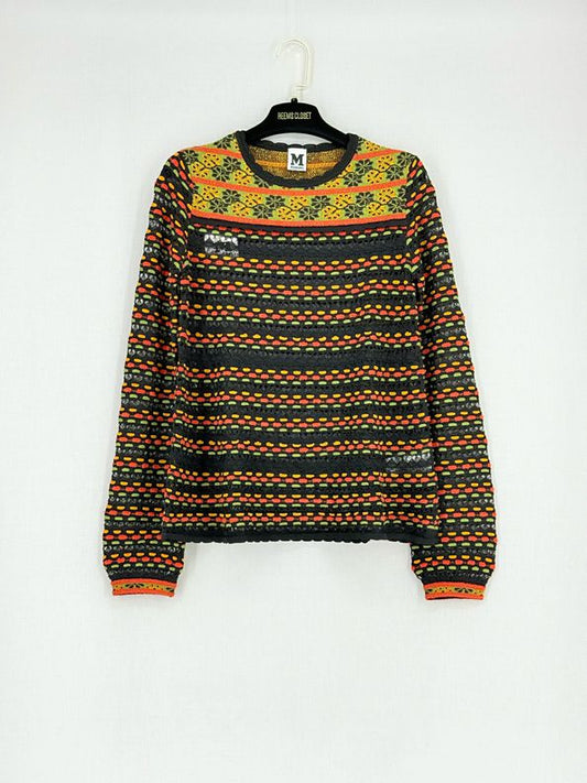 M MISSONI Brown Multicolor Knit Size US 2 Top