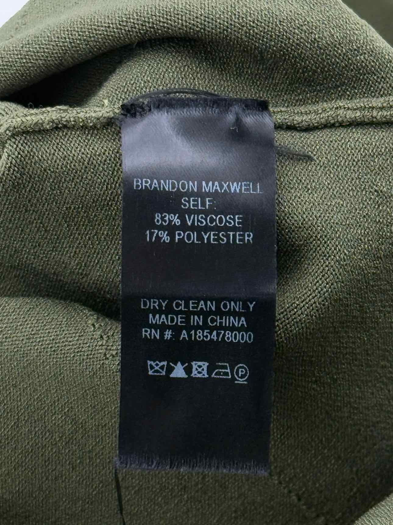 BRANDON MAXWELL Khaki Size Medium Midi Dress