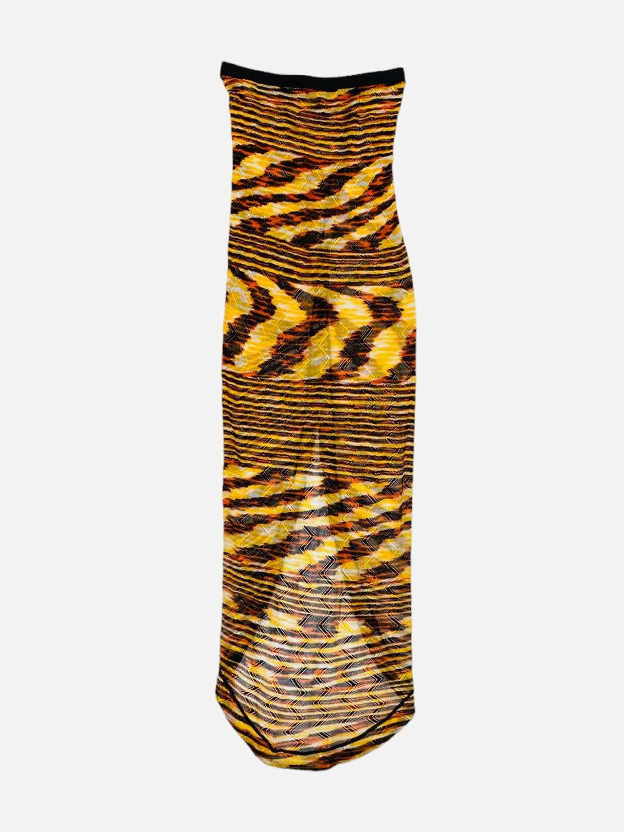 MISSONI MARE Yellow & Black Size US 4 Coverup