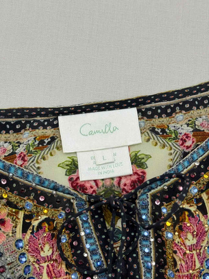 CAMILLA Black Multicolor Size Large Top