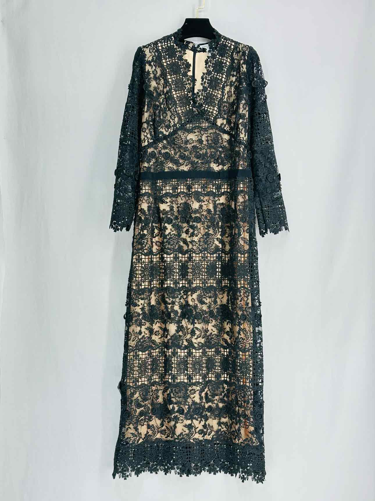 VALERIE KHALFON Black Size US 12 Midi Dress