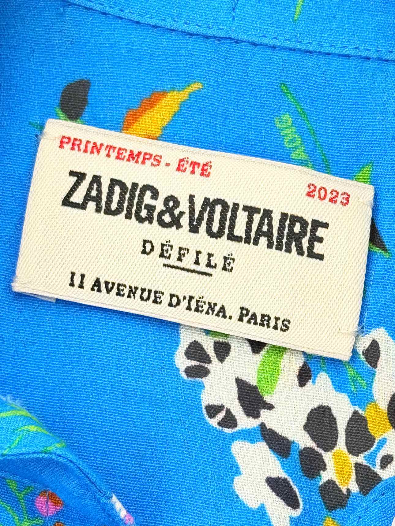 ZADIG & VOLTAIRE Ruselia Blue Size XSmall Midi Dress