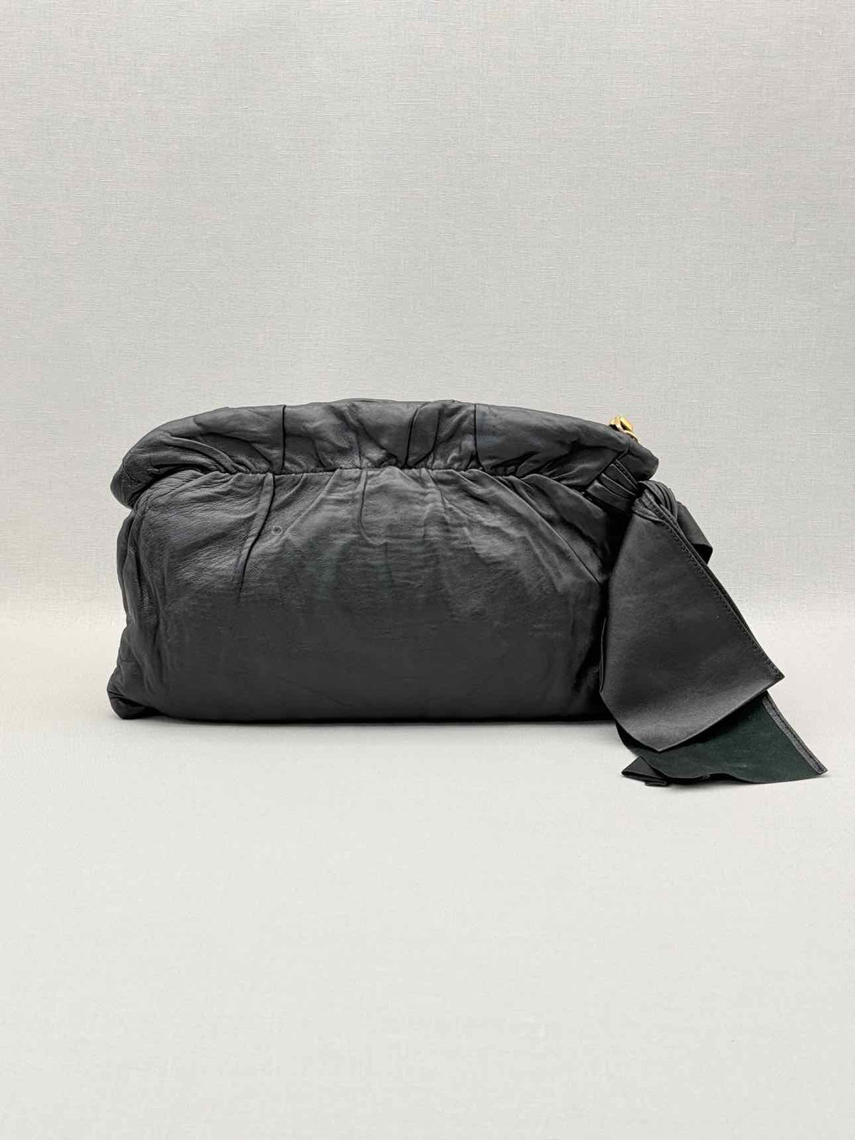 PRADA Antik Bow Black Clutch