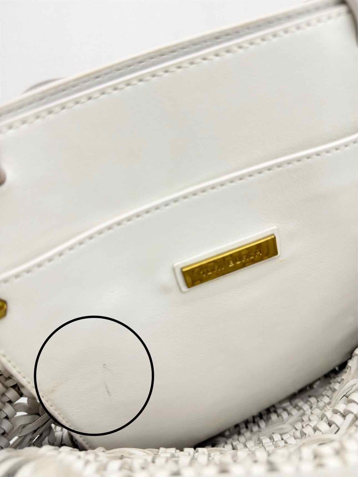 TORY BURCH Macrame Fringe Off-white Woven Crossbody