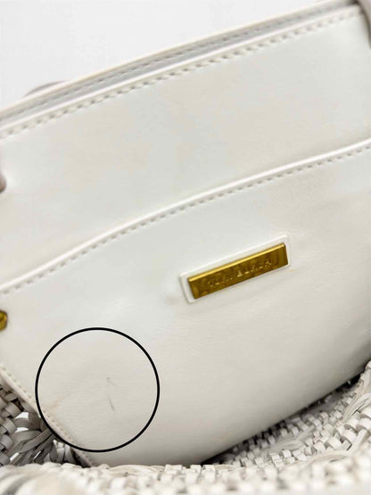 TORY BURCH Macrame Fringe Off-white Woven Crossbody