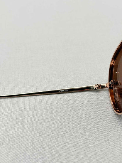 LINDA FARROW Rose Gold Sunglasses