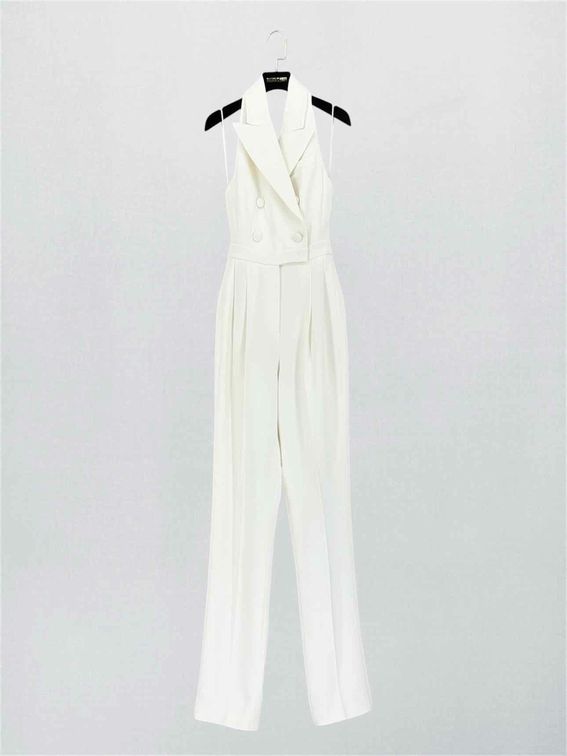 MICHAEL KORS Tuxedo White Size US 0 Jumpsuit