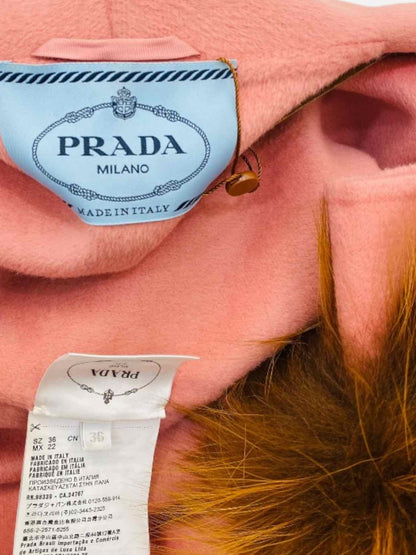 PRADA Belted Pink Size US 0 Coat