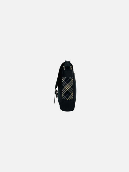 BURBERRY Nylon Black Nova Check Shoulder Bag