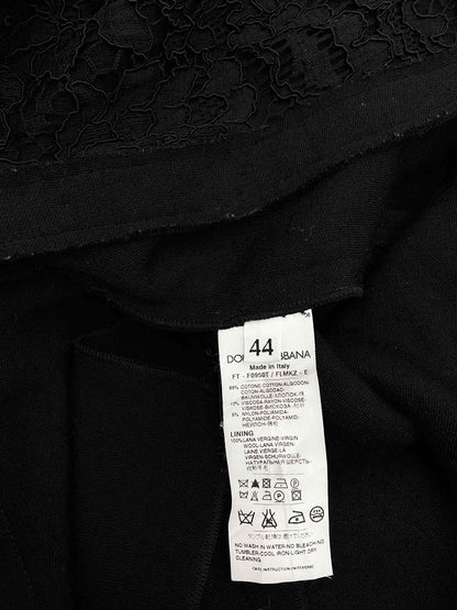 DOLCE & GABBANA Black Lace Size US 8 Long Cardigan