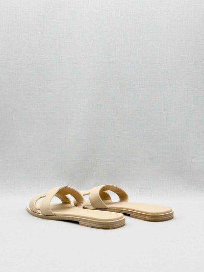 HERMES ORAN Beige Mastic Size EU 38 Sandals