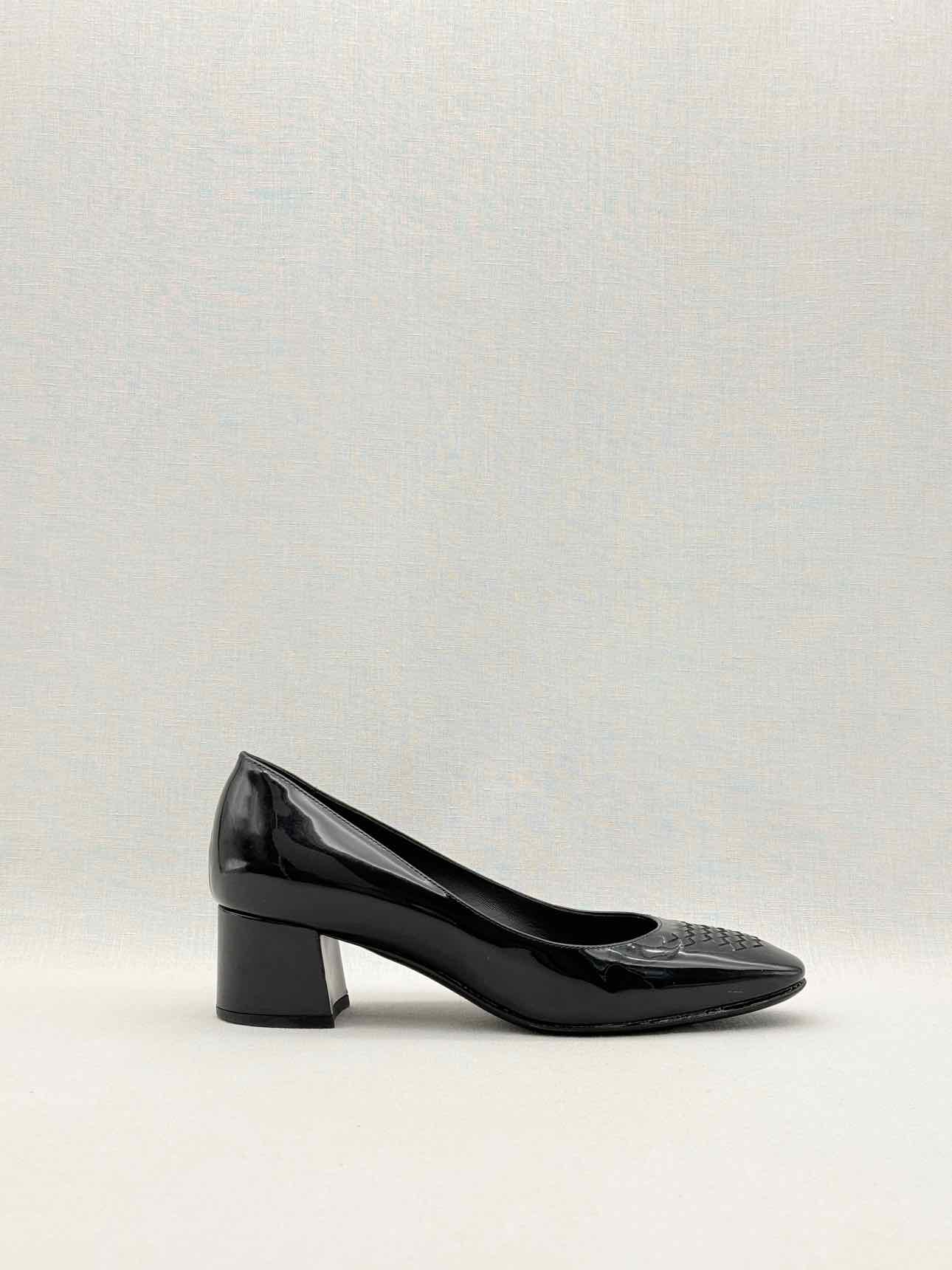 BOTTEGA VENETA Black Woven Size EU 36.5 Pumps
