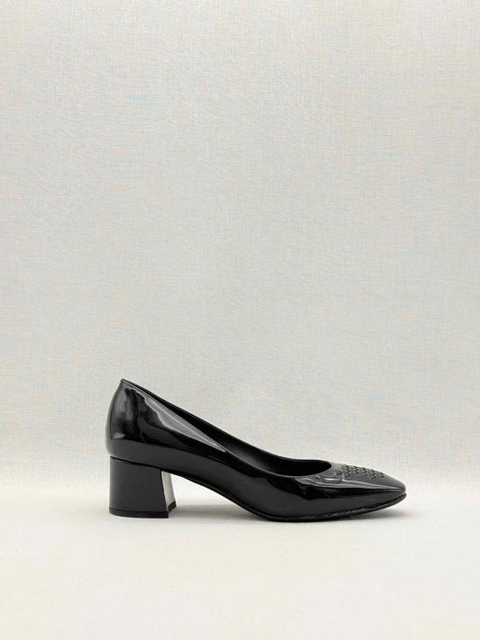 BOTTEGA VENETA Black Woven Size EU 36.5 Pumps