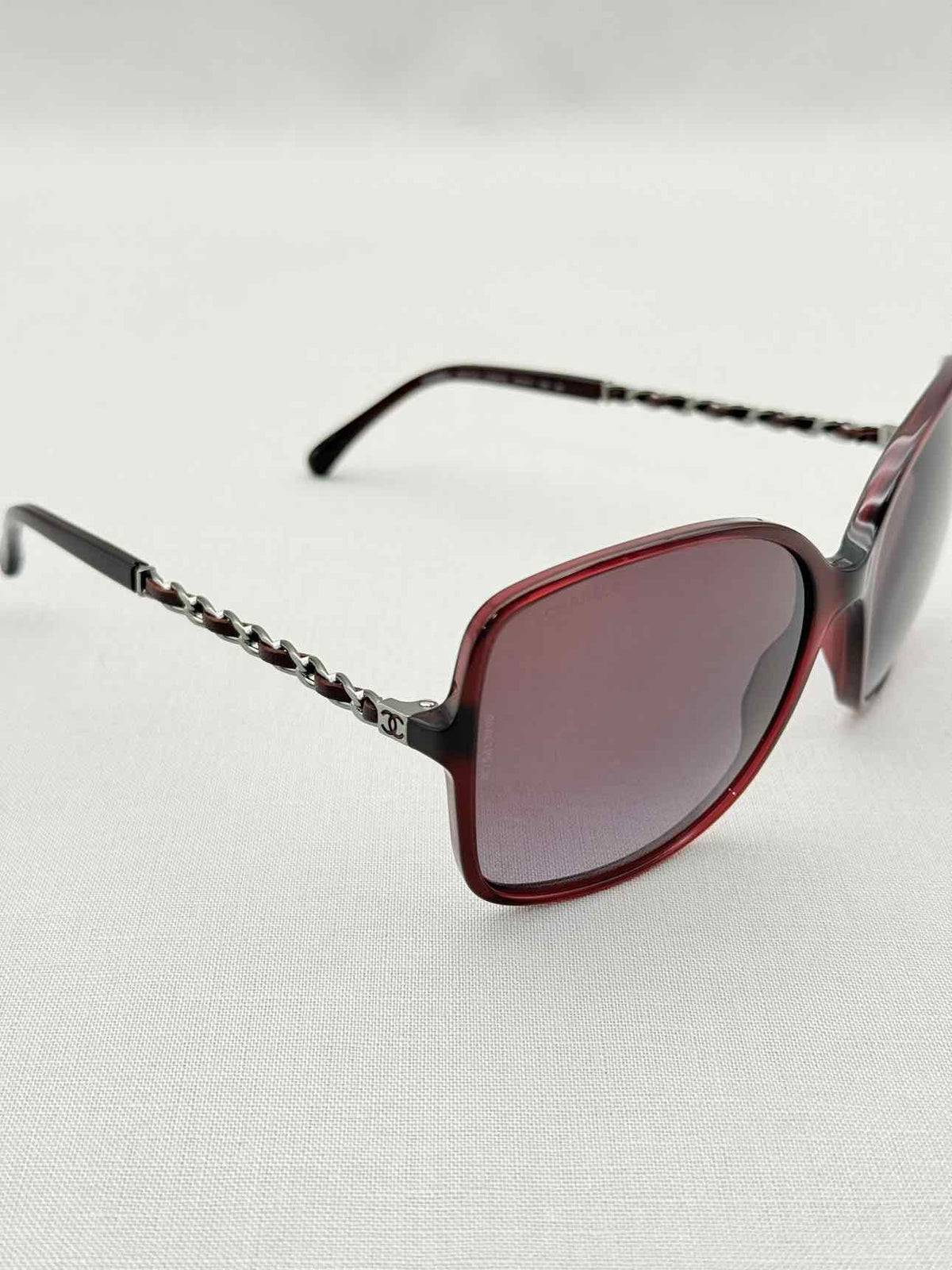 CHANEL Burgundy Sunglasses