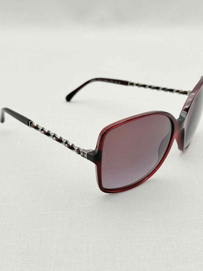CHANEL Burgundy Sunglasses