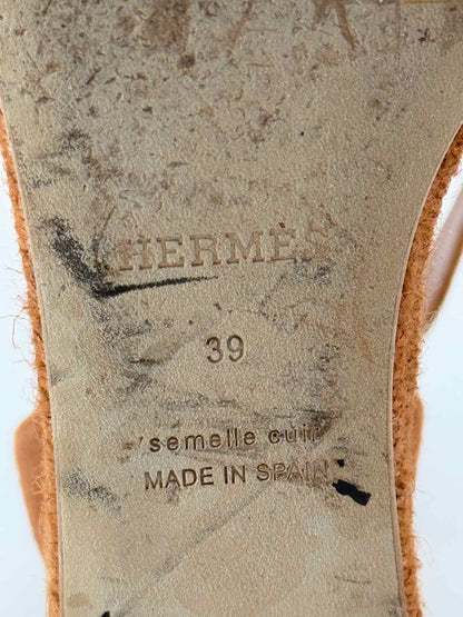 HERMES Elda Brown Size EU 39 Platform Sandals