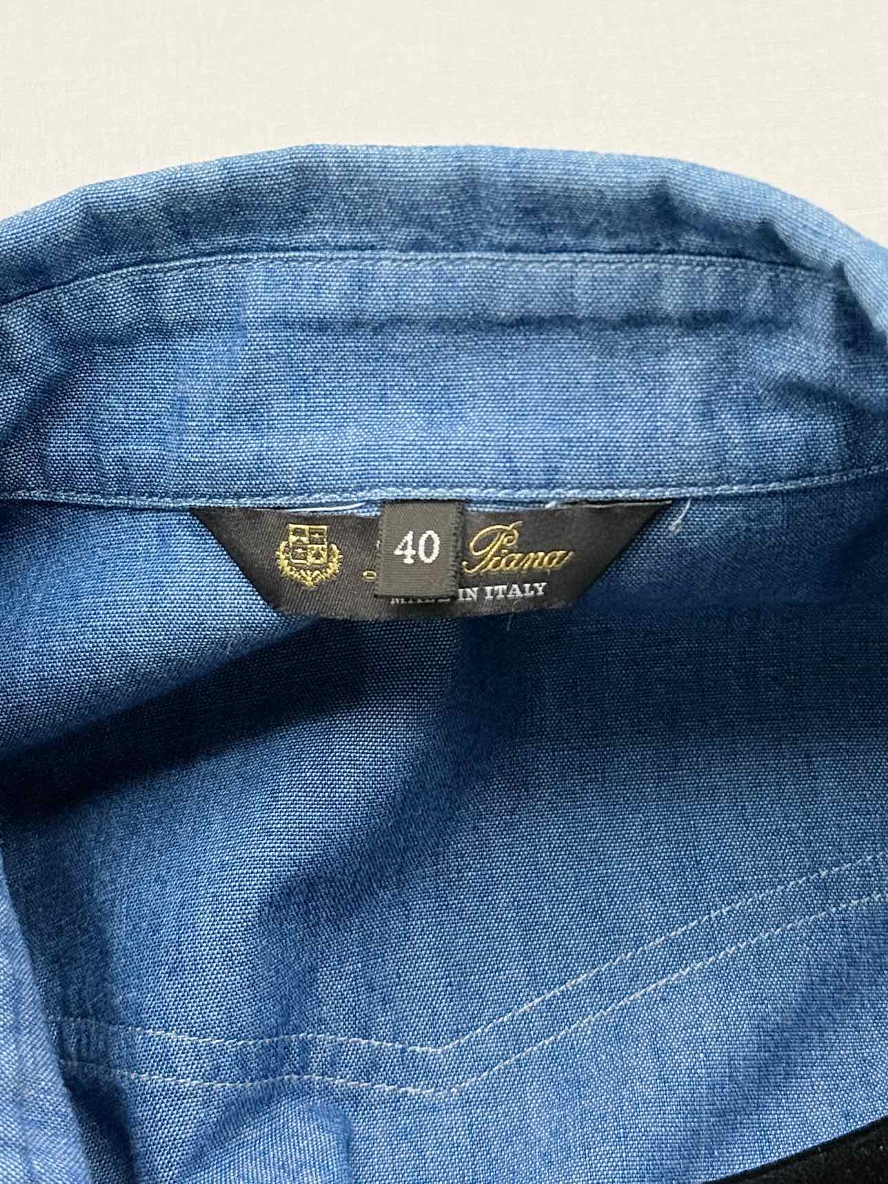 LORO PIANA Chambray Blue Size US 4 Shirt