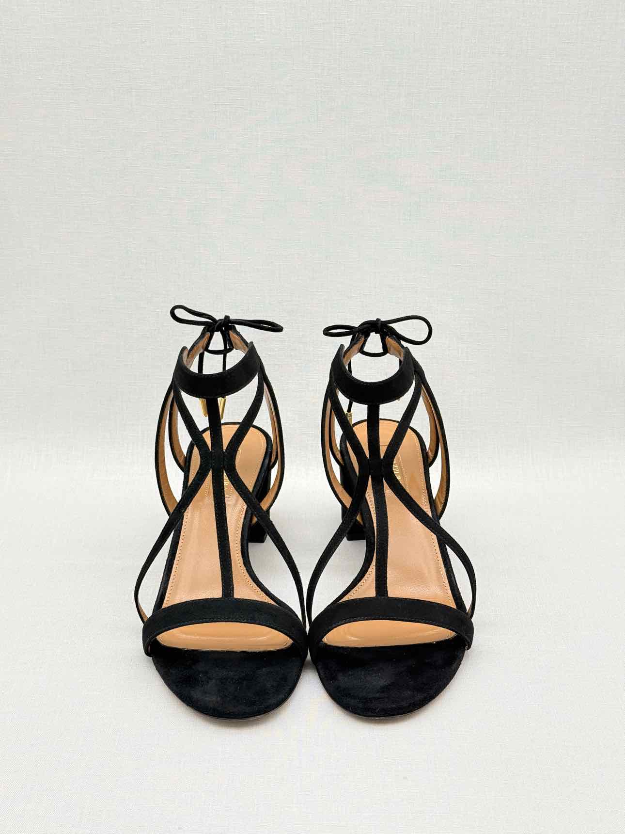 AQUAZZURA Fiji Black Size EU 39.5 Heeled Sandals