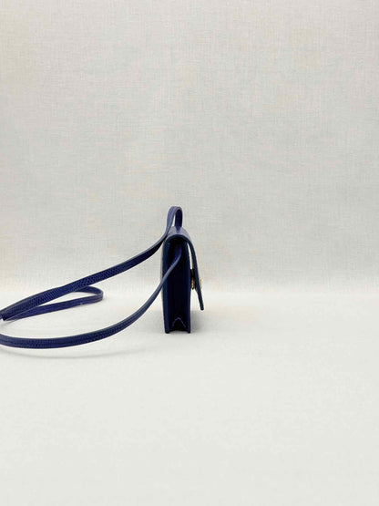 JACQUEMUS Mini Le Bello Blue Lizard Embossed Crossbody