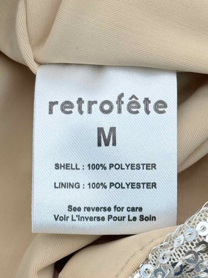 RETROFETE Flynn Silver Sequin Size Medium Short Dress