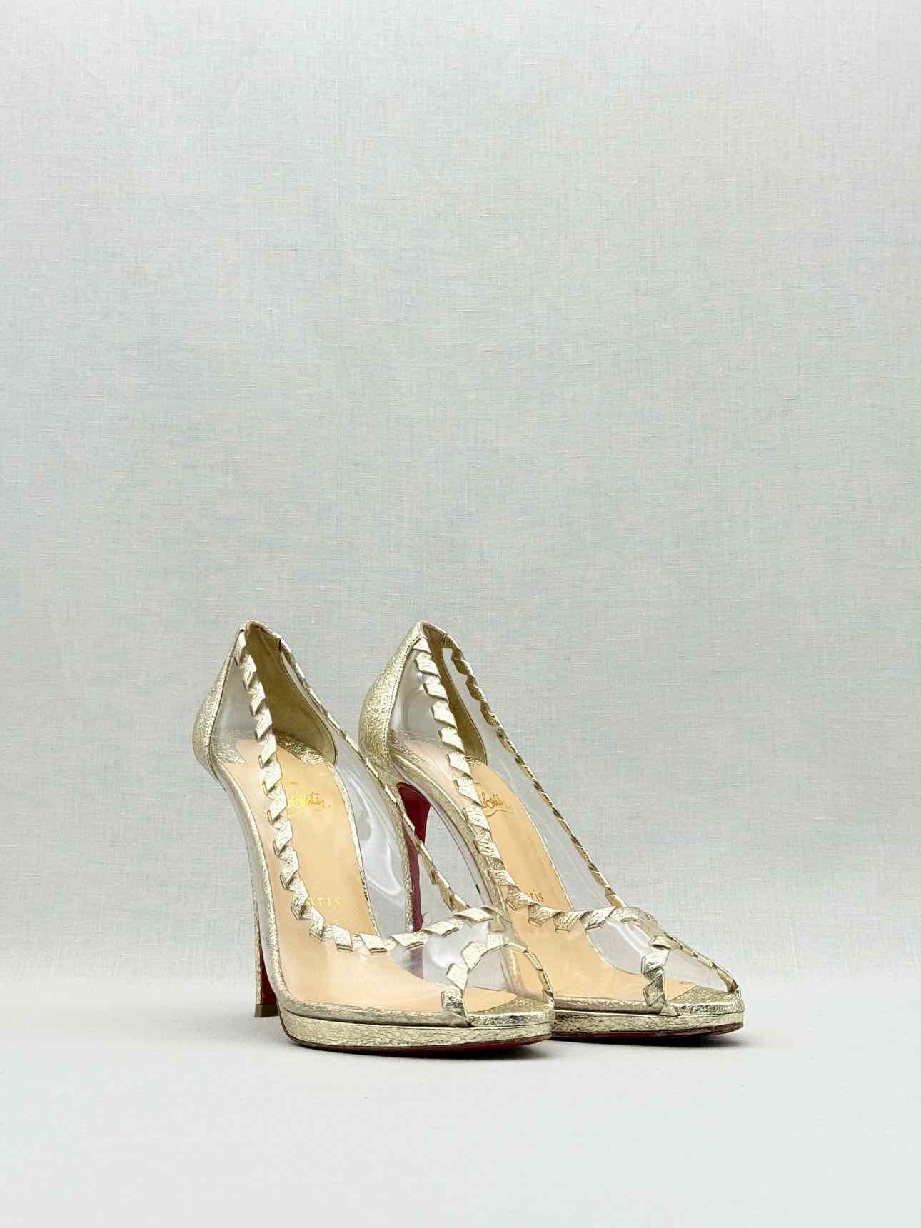 CHRISTIAN LOUBOUTIN Hargaret Cracked Size EU 38.5 Pumps