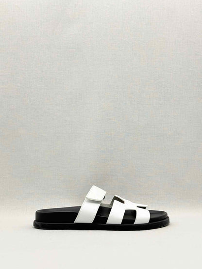 HERMES Chypre White Size EU 38.5 Sandals