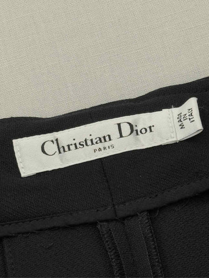 CHRISTIAN DIOR Black Pleated Size US 6 Shorts