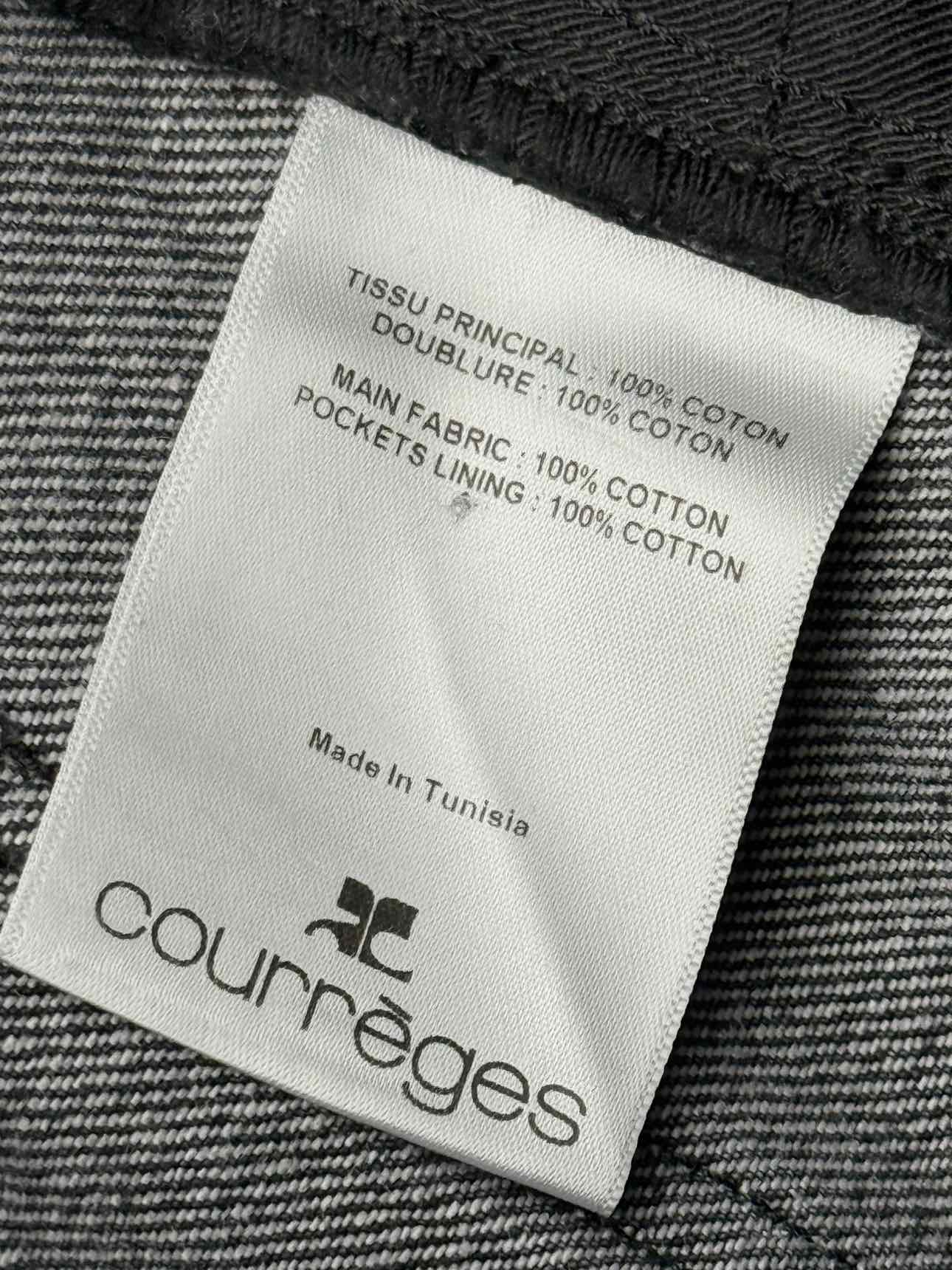 COURREGES Heritage Cut-Out Grey Size US 10 Long Skirt