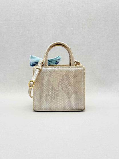 S'UVIMOL Metallic Beige & Silver Top Handle