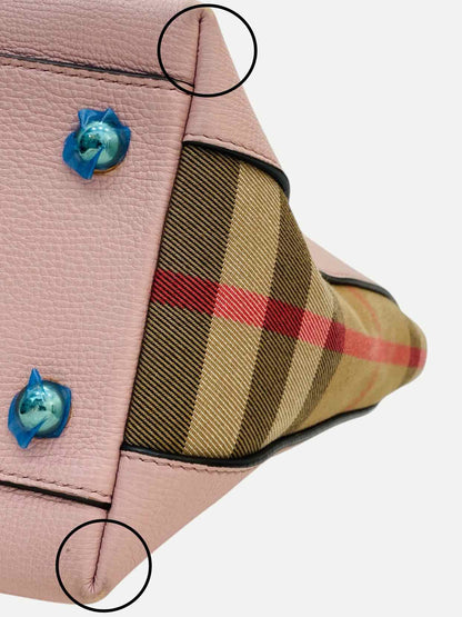 BURBERRY Dusky Pink Check Shoulder Bag
