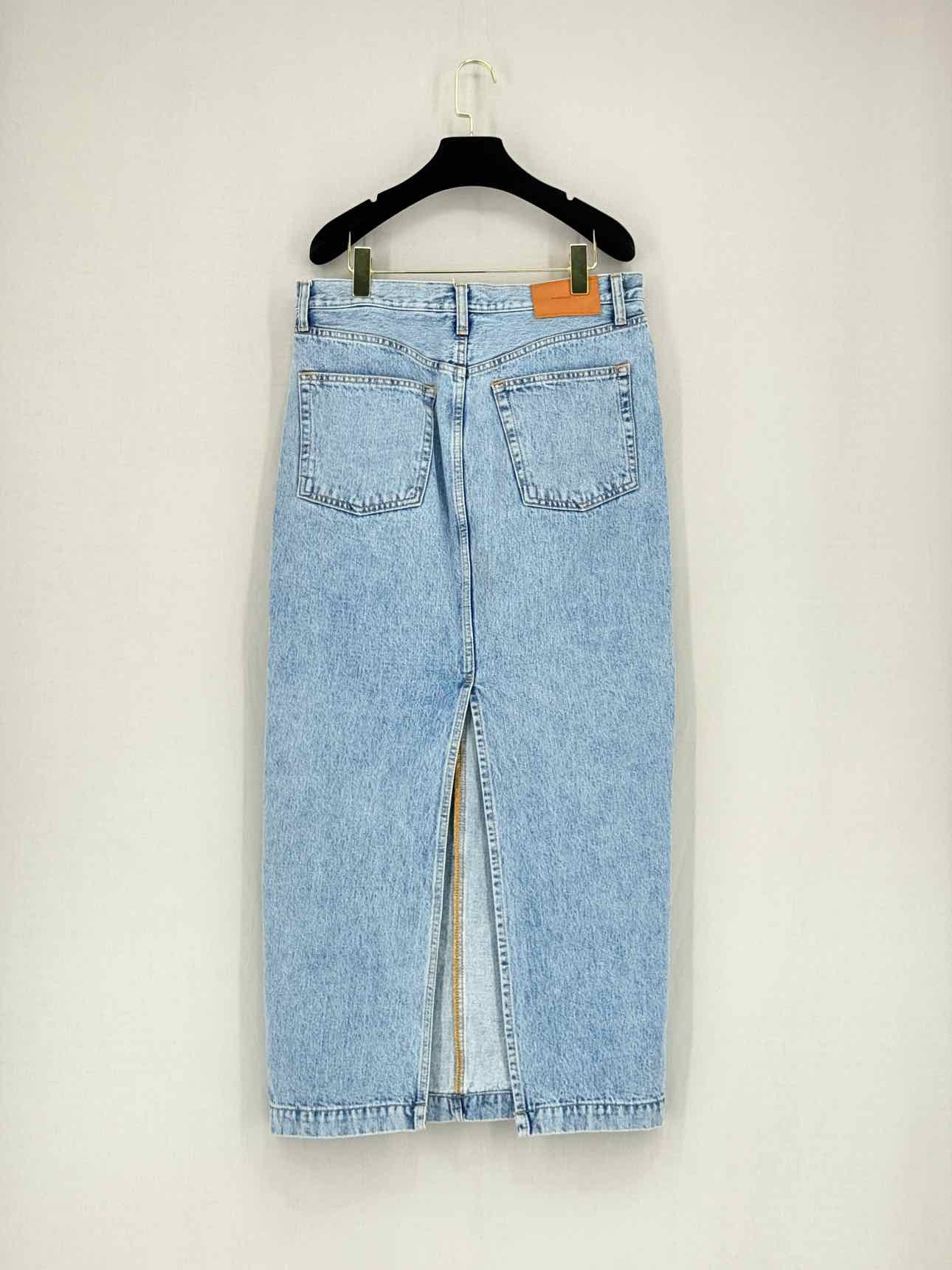 WARDROBE.NYC Blue Scallop Size 29 Midi Skirt