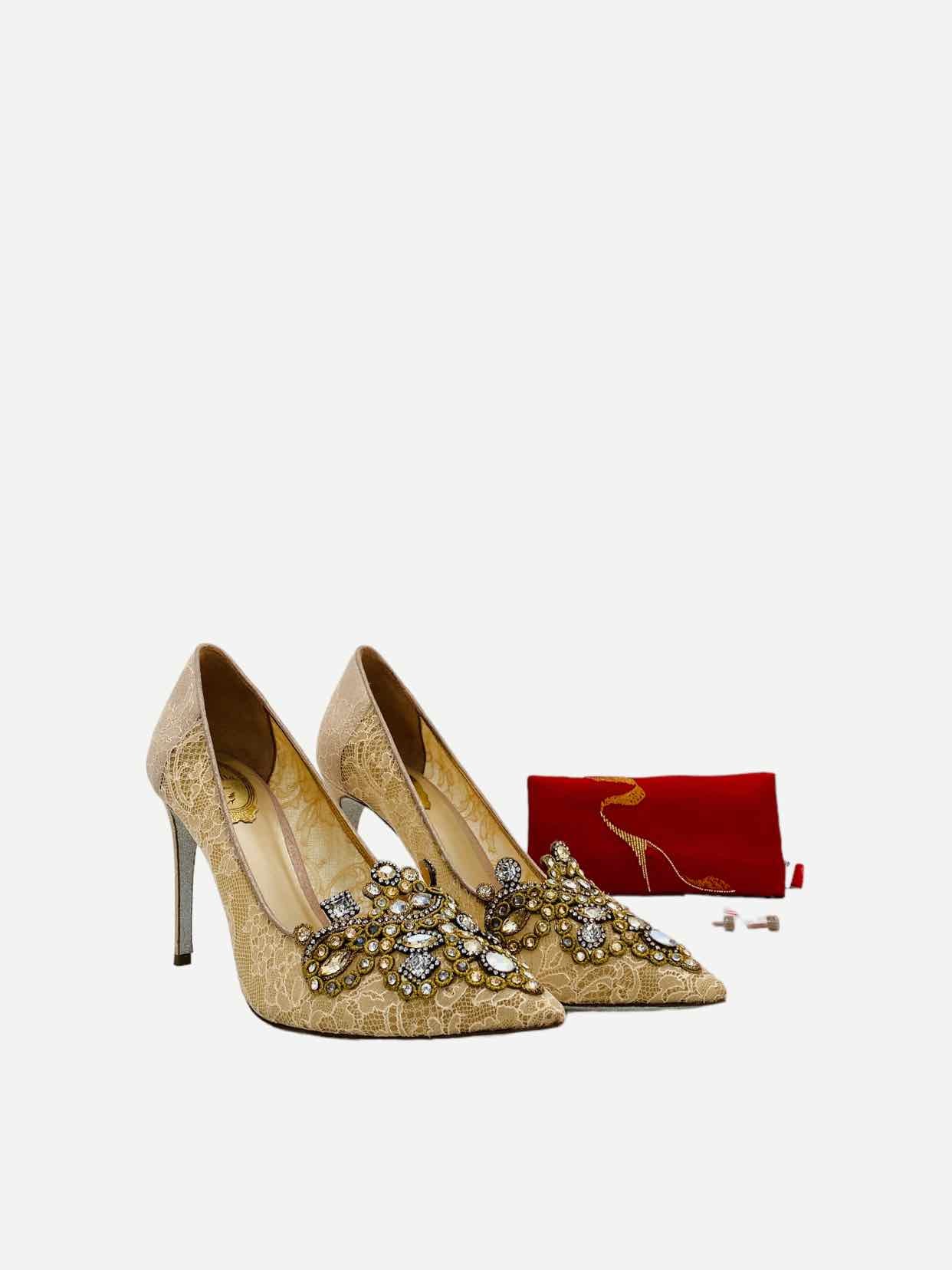 RENE CAOVILLA Beige Size EU 40.5 Pumps