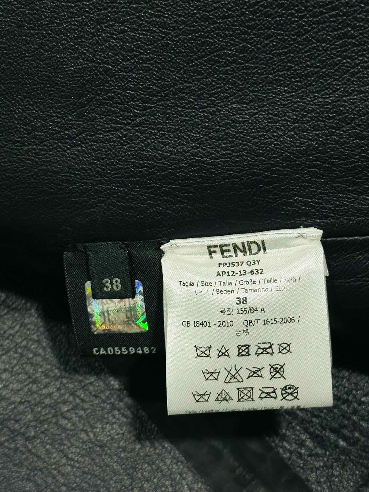 FENDI Zip Front Black Size US 2 Jacket