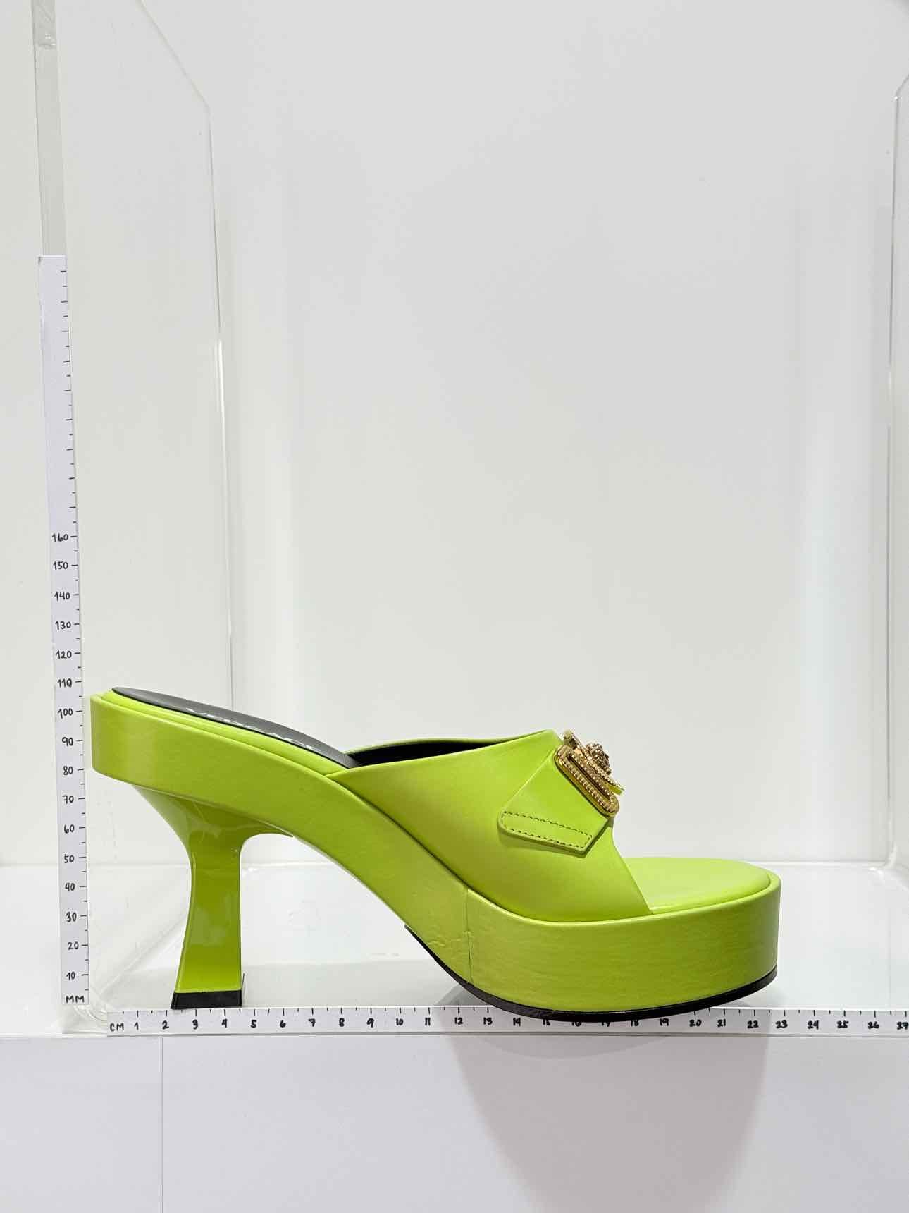 VERSACE Medusa Biggie Neon Green Size EU 38 Mules