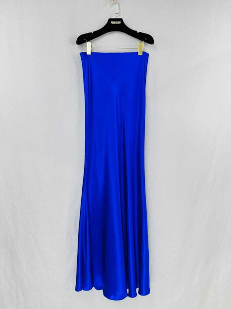 ROBERTO CAVALLI Silk Blue Size US 4 Long Skirt