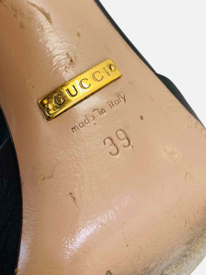 GUCCI Coline T Strap Black Size EU 39 Pumps