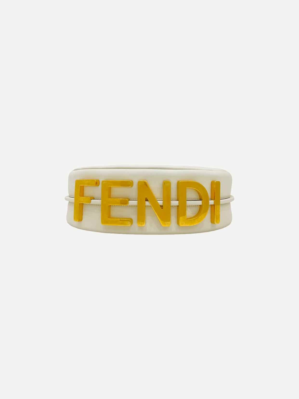 FENDI Fendigraphy White Shoulder Bag
